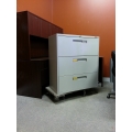 Global 3-Drawer Grey Lateral Filing Cabinet Locking 36x18x41"